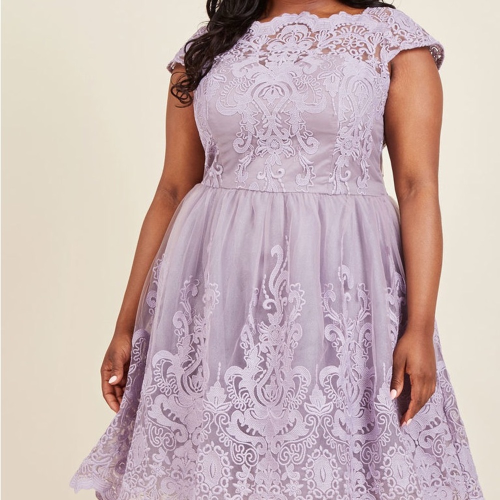 Chi Chi London Lavender Lace Bridesmaids Dress - Picture 3 of 11